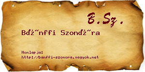 Bánffi Szonóra névjegykártya